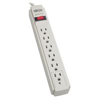 Tripp Lite 6 Outlet Surge Protector Power Strip, 8ft. Cord, Right Angle Plug, 20K Insurance & (TLP608)