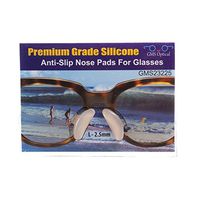 10 Pair Clear - 2.5mm x 17mm Non-Slip Nose Pads for Glasses by GMS Optical - Premium Grade Silicone (10 Pair)