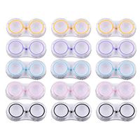 KISEER 15 Pack Clear Cute Contact Lens Case Box Holder Container Storage Kit