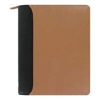 Filofax 2019 A5 Nappa Organizer, Leather, Taupe/Black Zipper Closure, Paper Size 8.25 x 5.75 inches (C025155-19)