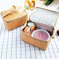 GrmeisLemc Aluminum Foil Outdoor Picnic Bag Thermal Insulated Cooler Camping School Office Lightweight Lunch Food Pouch - Yellow