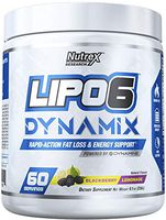 Nutrex Research Lipo 6 Dynamix | Rapid Action Fat Loss & Energy Support, Dynamine, Choline, Huperzine, Theanine, Caffeine Citrate | Strawberry Kiwi | 60 Servings