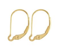 50pcs Top Quality Hypoallergenic Dangle Interchangeable Earring Hooks Leverback Ear Wires Earwire 17mm Long Gold Plated Brass CF261