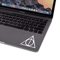 Harry Potter Deathly Hallow Keyboard Trackpad Apple Mac Air Pro Retina Laptop sticker (White)