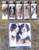 Cute Dog Puppies Cigarette Case Lighter Combo Model 6