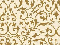 Verazui Pack of 5 Gold & Ivory Florentine Print Gift Tissue Paper Sheet 15"x20"