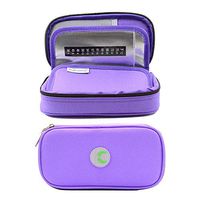Portable Insulin Cooler Bag Travel Case, Diabetic Medical Travel Cooler Organizer Epipen Carrying Case for Cooling Medication and Pens, Diabetic Medication Holder Case (Purple)