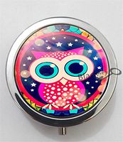 BlackKey Owl Animal 3-Compartment Decorative Pocket Gift Box Case Organizer for Pill, Color 1 -1891