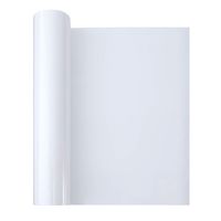 Blulu 1 Roll Heat Transfer Vinyl 12 Inch by 5 Feet for T-Shirts, Hats, Clothing, Iron on HTV Compatible with Cricut, Cameo, Heat Press Machines, Sublimation (White)