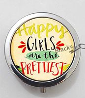 BlackKey Happy Girls Are The Prettiest 3-Compartment Decorative Pocket Gift Box Case Organizer for Pill, Color 1 -1493
