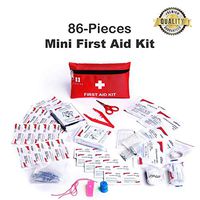 Small First aid kit, 86pcs Mini First Aid Kits Compact,Lightweight Medical Supplies Includes Alcohol Prep Wipes Gold Foil Blanket, CPR Face Mask Ideal for Emergencies at Home and Survival Situations