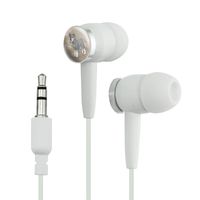 Miniature Schnauzer Pet Dog Novelty in-Ear Earbud Headphones - White
