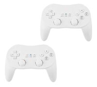 Beastron Classic Console Gampad Gaming Pad Joypad Pro Compatible with Wii 2 Pack Controller White