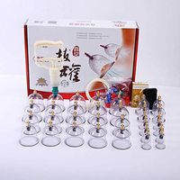 TINGZIYA Chinese Cupping Therapy Set, 24pcs Vacuum Suction Acupuncture Cups with Pump for Cellulite Massage, Anti-Aging Therapy Stress Relief Gift for Parent