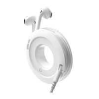 Side Winder Mini and Max Headphone and cable winder and organizer perfect for wrapping earbuds and cords for travel and organization (Mini, White)