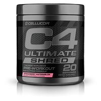 C4 Ultimate Shred Pre Workout Powder, Fat Burner for Men & Women, Weight Loss Supplement with Ginger Root Extract, Strawberry Watermelon, 20 Servings