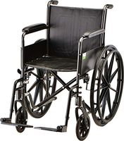NOVA 16" Steel Wheelchair with Fixed Arms & Footrests