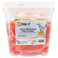 PAK-IT 578920003200 Citrus All-Purpose Floor Cleaner, Citrus Scent, 50 PAK-ITs/Tub