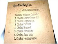 Jet Energized Unique Chakra Healing Kit Reiki Stones Rose Chakra Stick Wand Chakra Pendulum Mala Pendant Energy Generator Bracelet Jet Crystal Therapy Booklet Image is JUST A Reference