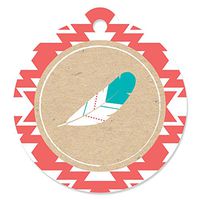 Be Brave Little One - Boho Tribal Baby Shower or Birthday Party Favor Gift Tags (Set of 20)