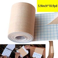 HAMUHA Mesh Breathable Non-Woven Tape Adhesive Bandage Roll Film Dressing Second Skin Healing Protective Adhesive Antibacterial Bandages Flexible Nonwovens (Brown 5.9in10.9yd)