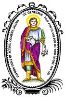 St Genesius Patron Acting, Comedy, Drama 4"x6" Set of 6 Linen Postcards