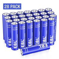 EBL Alkaline AAA Batteries - 1.5V Triple A Long-Lasting Alkaline Battery with 10-Year Shelf Life - Pack of 28