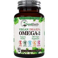 Vegan Omega 3 - Potent Plant Based Algal DHA & EPA from Marine Algae - Better Than Fish Oil - 60 Veggie Softgels - Supports Brain, Heart, Joints & Prenatal Health - Essential Fatty Acids Supplements