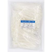 SYD 4 Inch length, 18lb Small size Self Locking Nylon Cable Zip Ties -1000packs (White 1000)