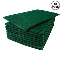 HeRO Dish Scrubber Scouring Pads - Household Scrub Pads for Stove Top Cleaner and Kitchen Scrubbers for Dishes, Cuts Solvents & Greasy Messes, Green 4.5 x 6 inch (Pack of 40)