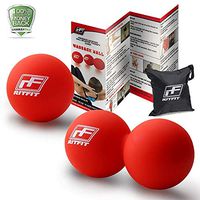 RitFit Massage Ball Set (1 Peanut Massage Ball &1 Lacrosse Ball) for Myofascial Release, Trigger Point Therapy, Muscle Knots, and Yoga Therapy, Bonus Free Carry Bag and Workout Guide
