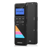 GEEDIAR Digital Voice Recorder,8GB Voice Activated Recorder Up to 350 Hours Recordings Capacity Sound Audio Recorder MP3 Player for Lectures Meetings