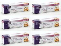 Nicole Home Collection Zip Seal Portion Control Bags – Snack Size – 6 Packs 240 Bags Total