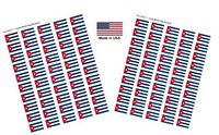 Made in USA! 100 Country Flag 1.5" x 1" Self Adhesive World Flag Stickers, Two Sheets of 50, 100 Sticker Flags Total (Cuba)