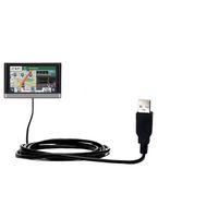Gomadic Classic Straight USB Cable for The Garmin nuvi 2557/2577 / 2597 LMT with Power Hot Sync and Charge Capabilities - Uses TipExchange Technology
