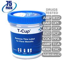 MiCare [75pk] - 14-Panel Multi Drug Test Cup (AMP/BAR/BUP/BZO/COC/mAMP/MDMA/MTD/OPI/OXY/PCP/PPX/TCA/THC with A3) #MI-TDOA-1144A3