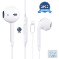 Lighting Earphones Connector Pop-up Pair Earbuds Headphones Noise Isolating Headset Support Call Volume Control Compatible with iPhone 7/7 Plus/8/8 Plus/X 10/XS Max/XR for iOS 12