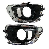 Nicebee 1 Set 2.4 Plating Bezel Front Fog Lights Lamps Tirm Cover for Jeep Compass 2015-2016