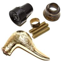 Eve.Store Vintage Cane Walking Stick Handle Duck Head Cast Brass w/Outside Connector Rod