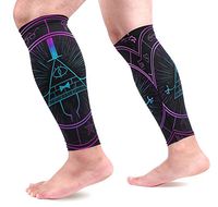 LEVEIS Bill Cipher Wheel Zodiac Calf Compression Sleeves 1 Pair, Leg Performance Support for Shin Splint Calf Pain Relief Men & Women Guards Sleeves for Running Cycling