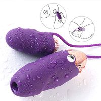 Geloo Portable Silicone Six Toys for Women Strong Pleasure Waterproof Silent 10 Speed &5 S-u-ck Modes Electric Mini Wand, Perfect for Therapy Back Neck Muscle Aches Sports Recovery