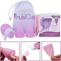 New Year Sale: InvisiCup Complete Menstrual Cup Kit with 2 Cups & Silicone Wash Bottle