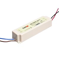 SMPS LED Driver 24V DC 75W 3A Switch Mode Power Supply 110V 120V AC-DC Lighting Transformer Waterproof IP67 White Plastic (SANPU LP75-W1V24)