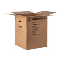 Duck Brand Kraft Corrugated Shipping Boxes, 18" x 18" x 24", Brown, 6-Pack (1139734)