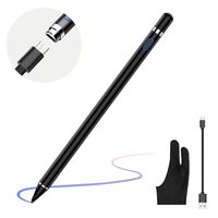 JOYROOM Capacitive Stylus Pen for Touch Screens, Disc Tip and High Sensitivity, with Replacement Tips, for Touch Screen Devices Tablet, Smartphone, Apple Pen, iPad Pen (Black(Active))