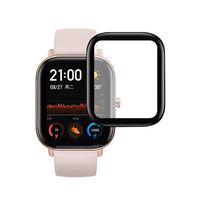 Shan-S 3pcs Screen Protector for AMAZFIT GTS Smart Watch,3D Full Coverage Waterproof Tempered Glass for AMAZFIT GTS Screen Protector,9H Hardness,Anti-Scratch,Anti-Fingerprint,No Bubble