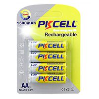 AA 1300mAh Ni-MH Rechargeable Batteries 4 Pack 1.2V Thermometer Battery