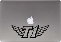 SKT T1 LOL Logo Vinyl Decal Sticker for Computer MacBook Laptop Ipad Electronics Home Window Custom Walls Cars Trucks Motorcycle Automobile and More (Black)