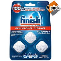 Finish In-Wash Dishwasher Cleaner: Clean Hidden Grease & Grime, 3ct (5 Pack)