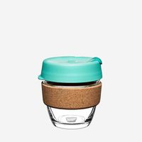 KeepCup Brew Cork Tempered Glass, 8oz, Stream